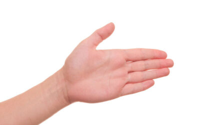 foto af fremstrakt hånd