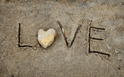 Ordet love skreveet i sand